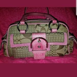 COACH PATCHWORK SATCHEL HANDBAG #3692 